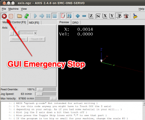 EMC2 GUI Estop Button